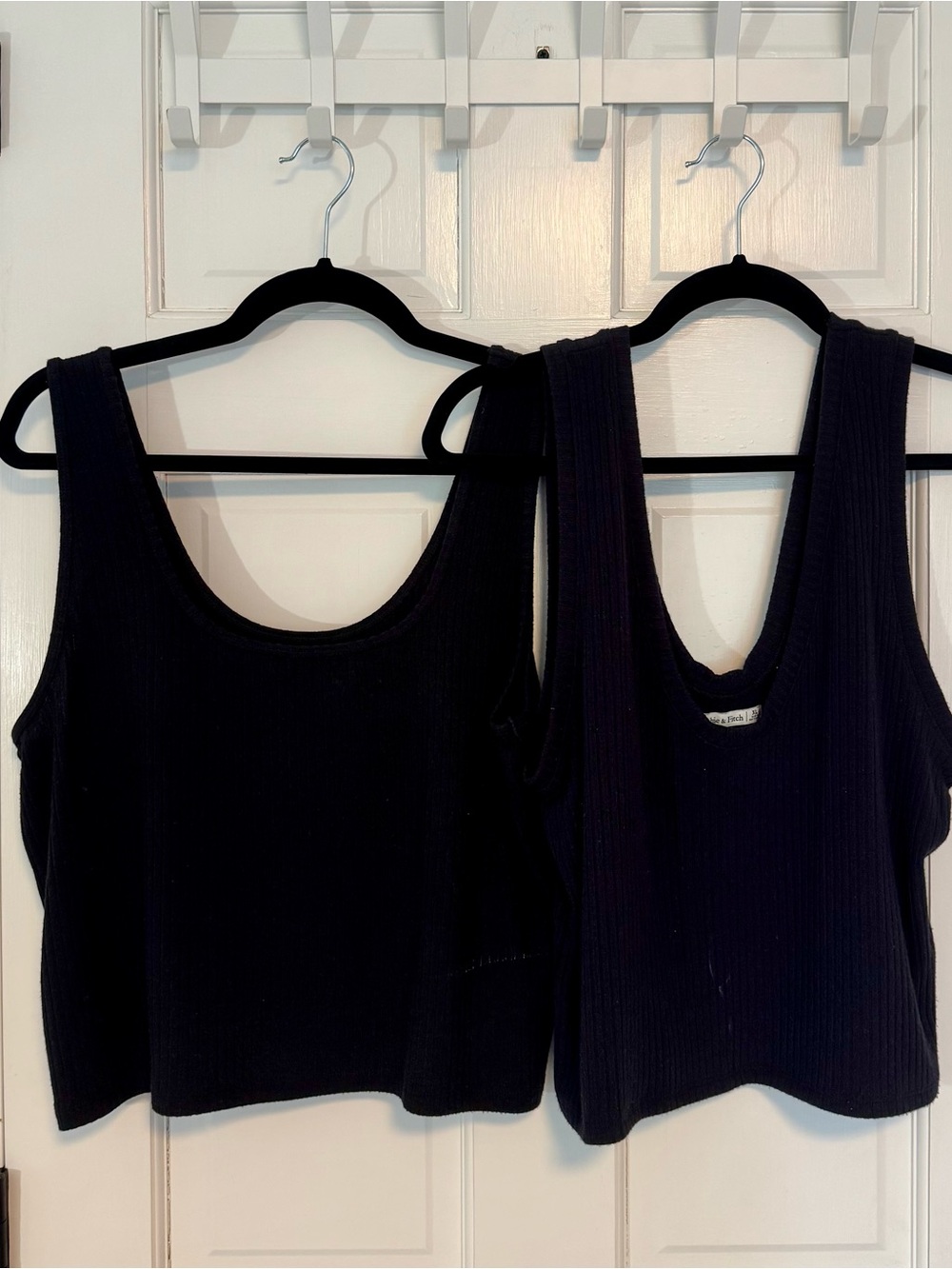 Abercrombie & Fitch | Black Cropped Ribbed Tank Top Bundle, Size XL - EUC